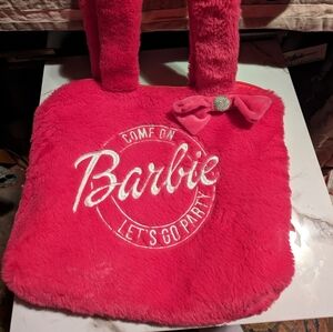 Fuzzy Barbie tote